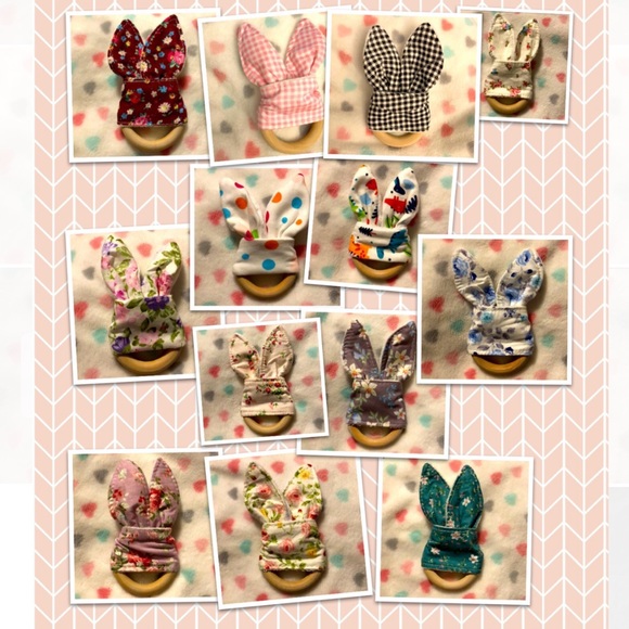 Bunny Ear Teething Ring - Picture 2 of 2